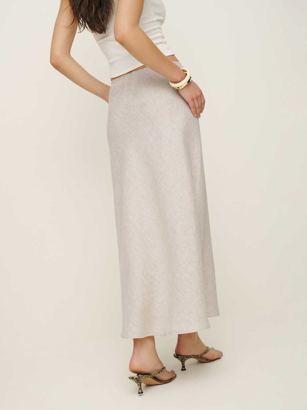 Reformation Layla Linen Skirt - Oatmeal
