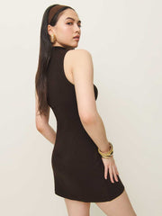 Reformation Skylar Knit Dress - Cafe