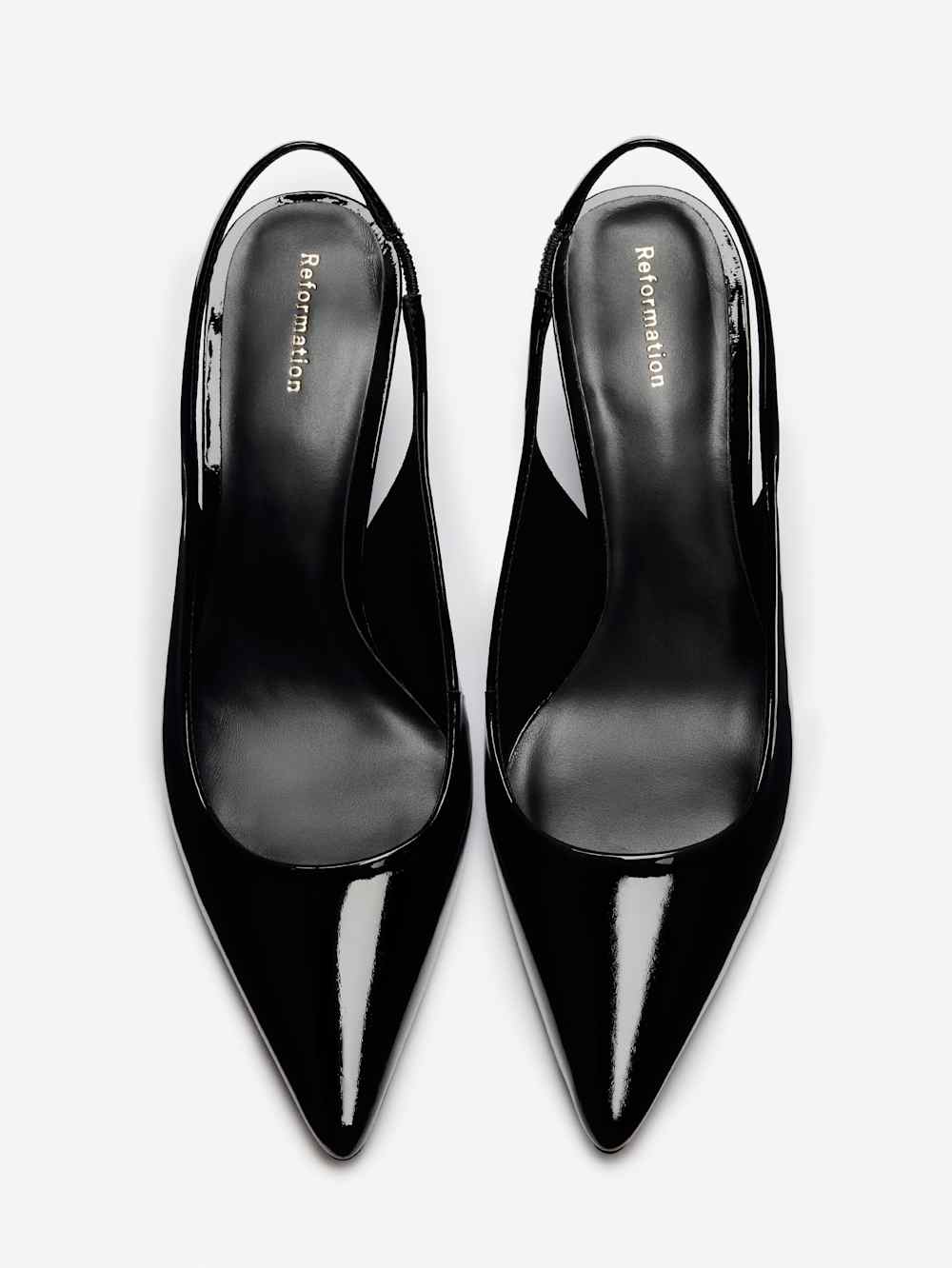 Reformation Westlyn Closed Toe Wedge - Black Patent