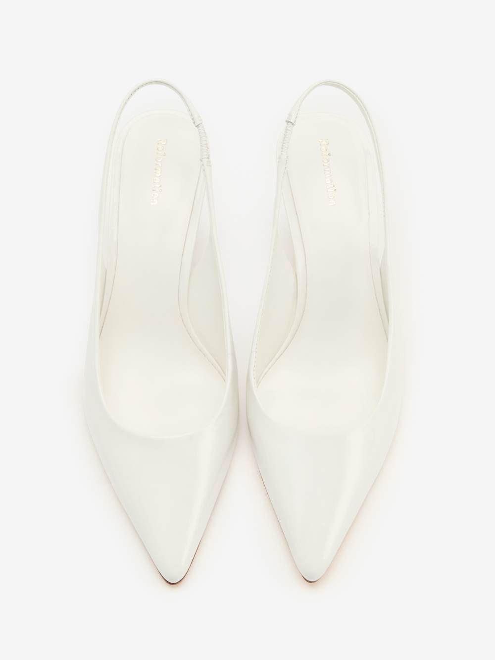Reformation Westlyn Closed Toe Wedge - White Patent
