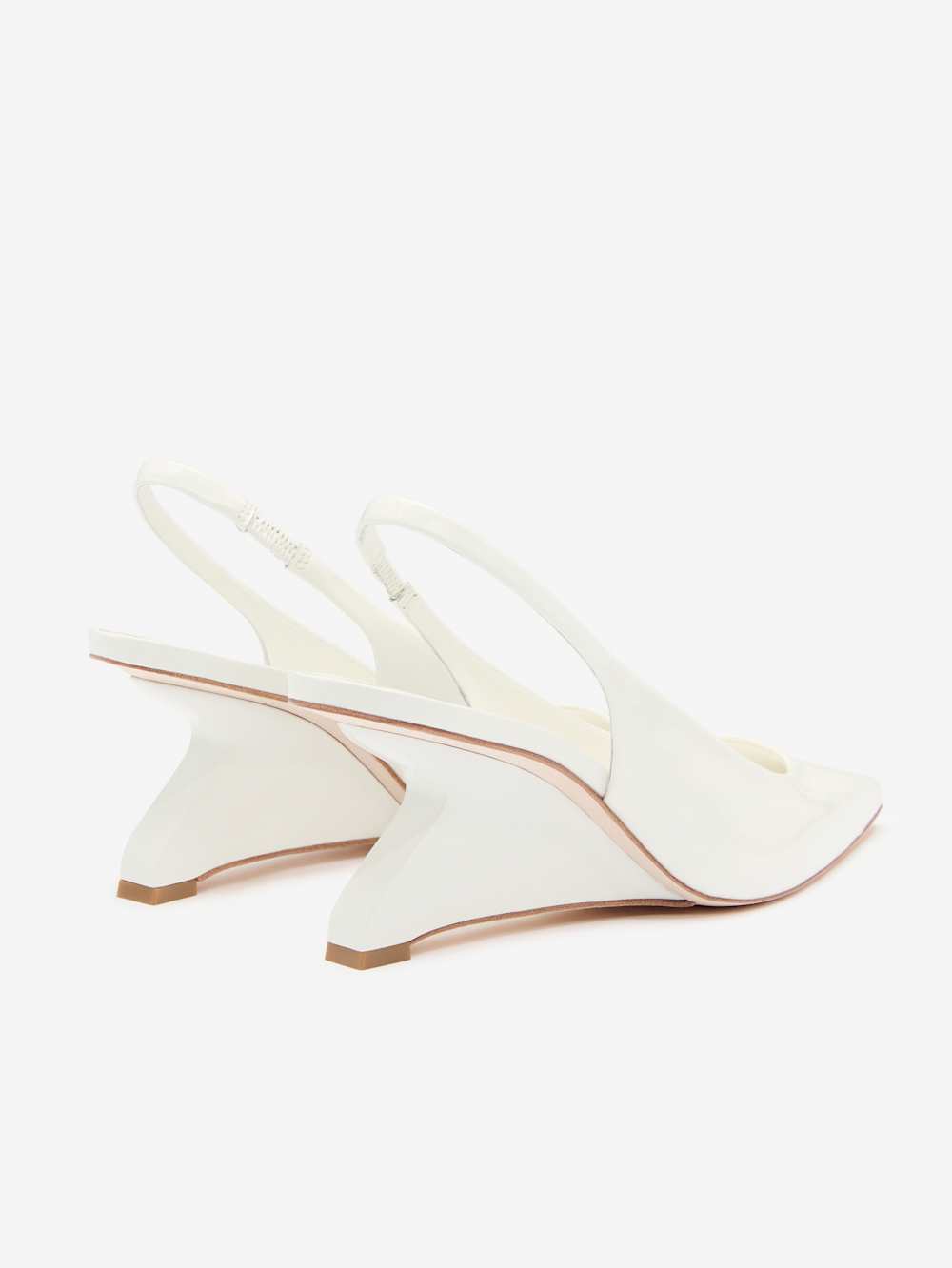 Reformation Westlyn Closed Toe Wedge - White Patent