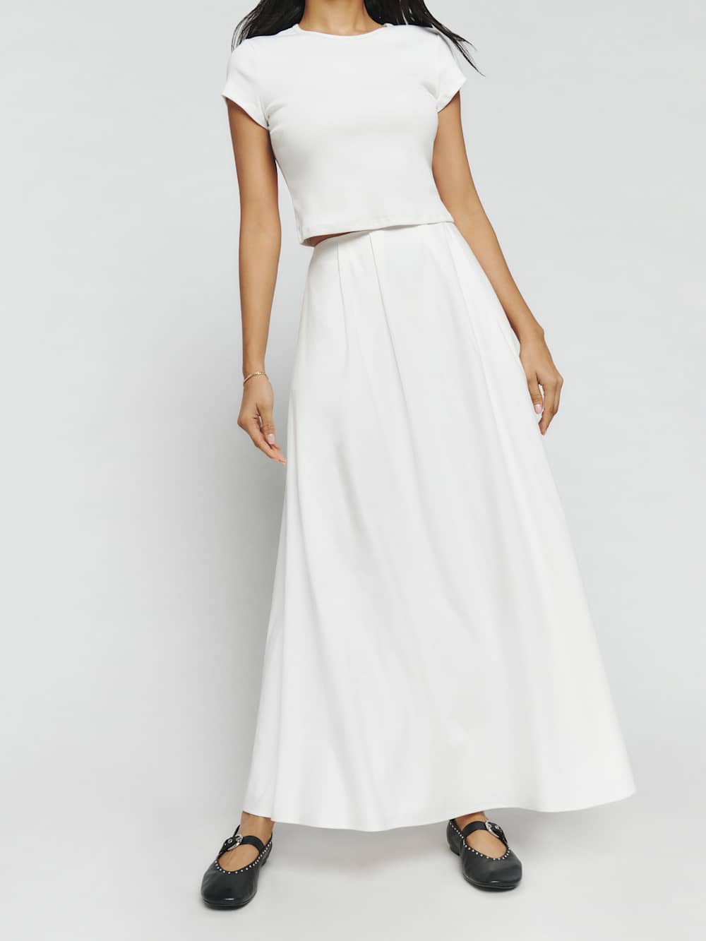 Reformation Lucy Skirt - White