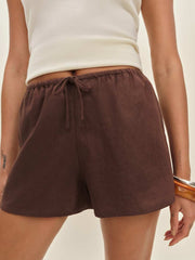 Reformation Zoey Linen Short - Cafe
