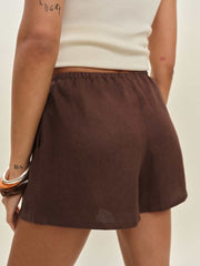 Reformation Zoey Linen Short - Cafe