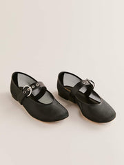 Reformation Bethany Ballet Flat - Black Mesh
