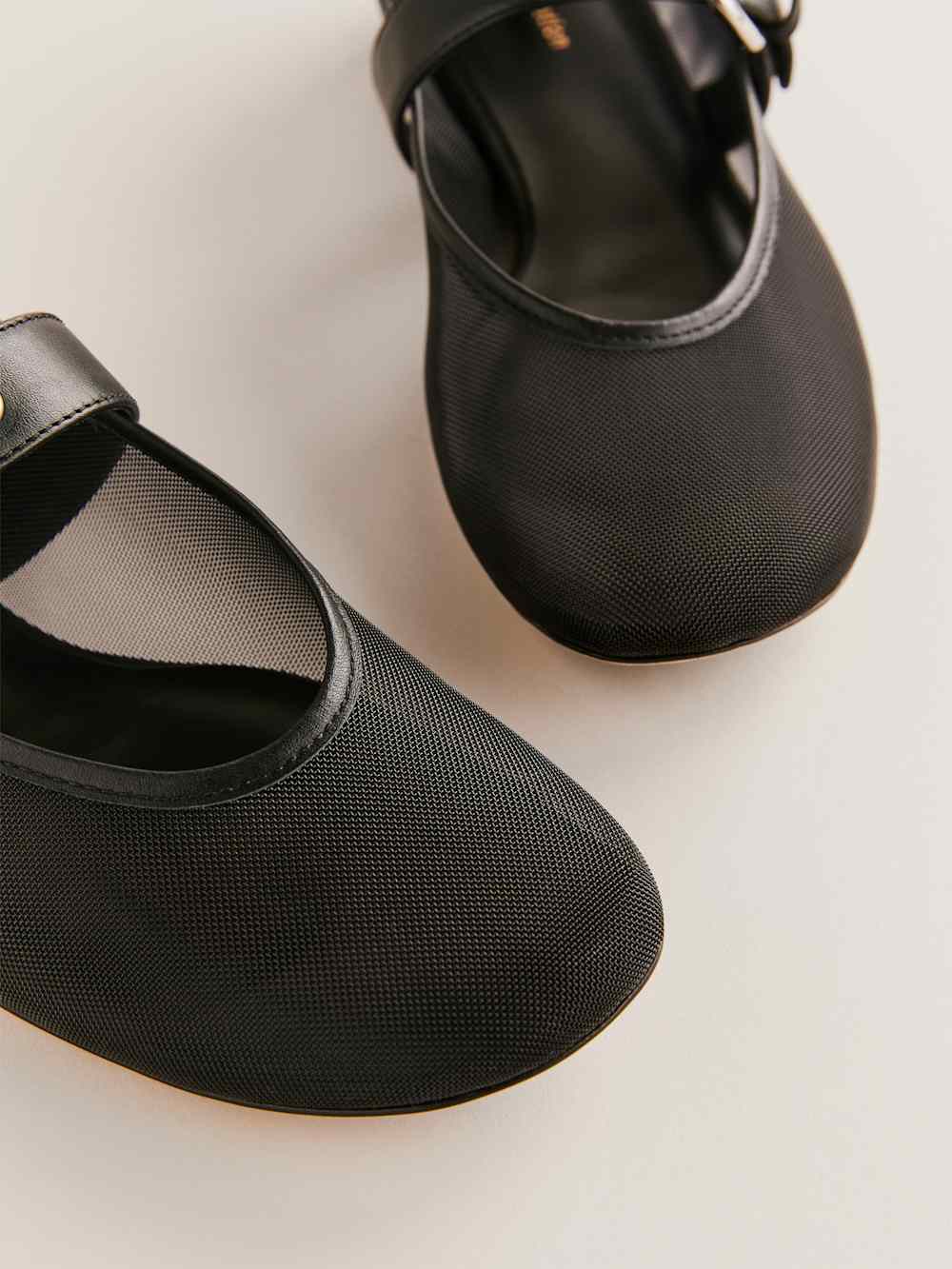 Reformation Bethany Ballet Flat - Black Mesh