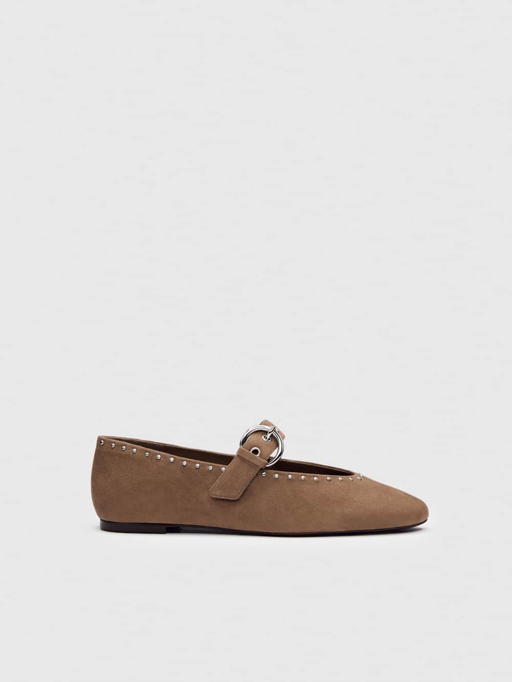 Reformation Bethany Ballet Flat - Farro Suede Studs