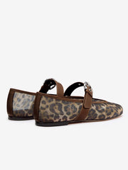 Reformation Bethany Ballet Flat - Leopard Mesh