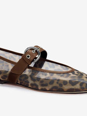 Reformation Bethany Ballet Flat - Leopard Mesh