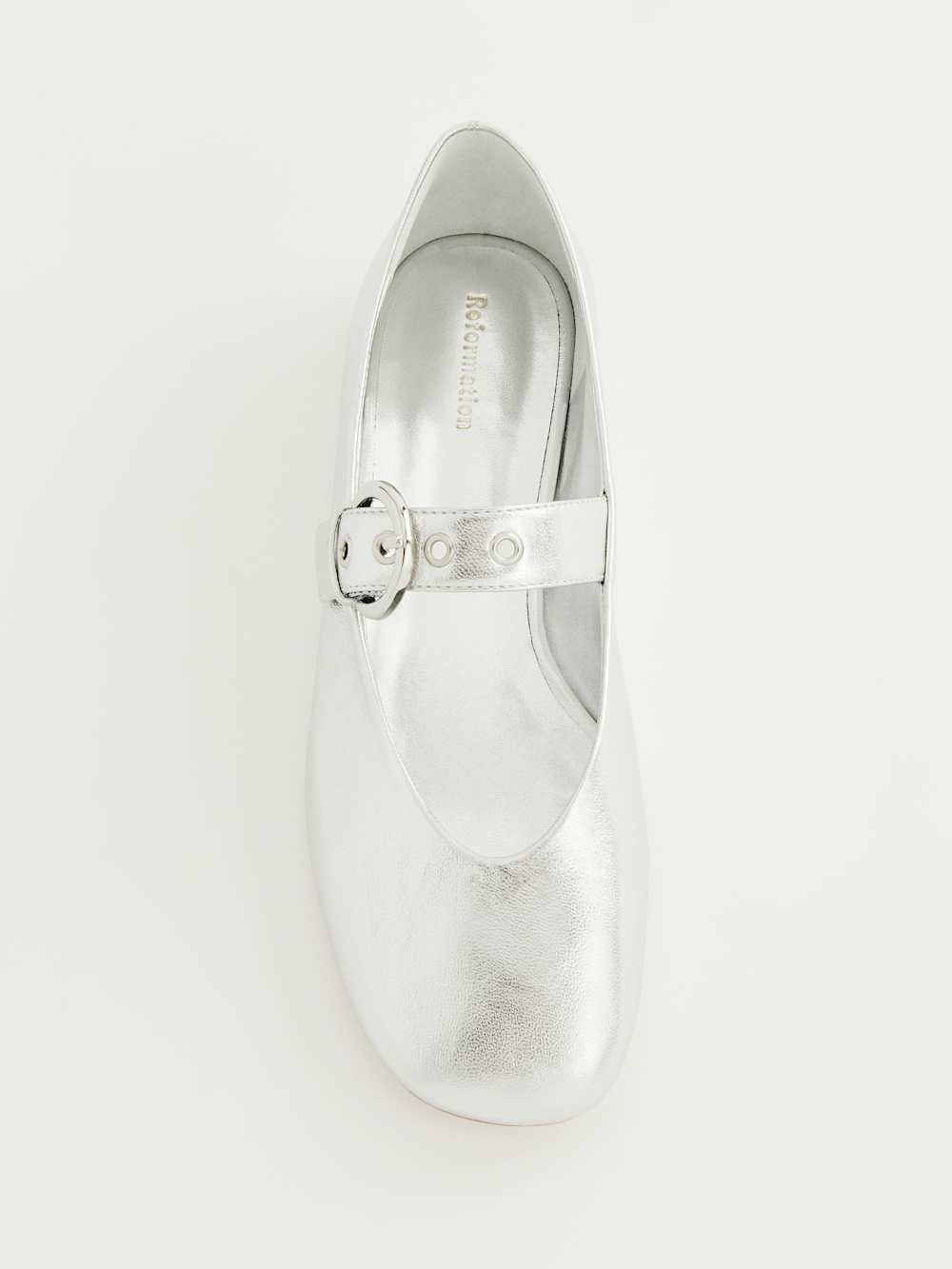 Reformation Bethany Ballet Flat - Silver