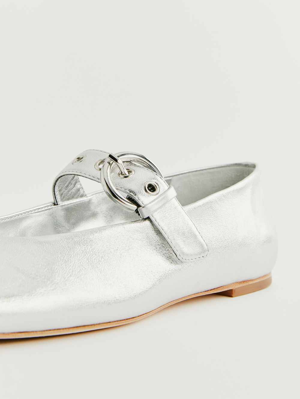 Reformation Bethany Ballet Flat - Silver
