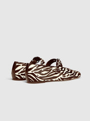 Reformation Bethany Ballet Flat - Zebra Haircalf