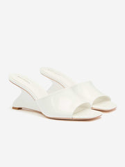 Reformation Enya Wedge Sandal - White Patent