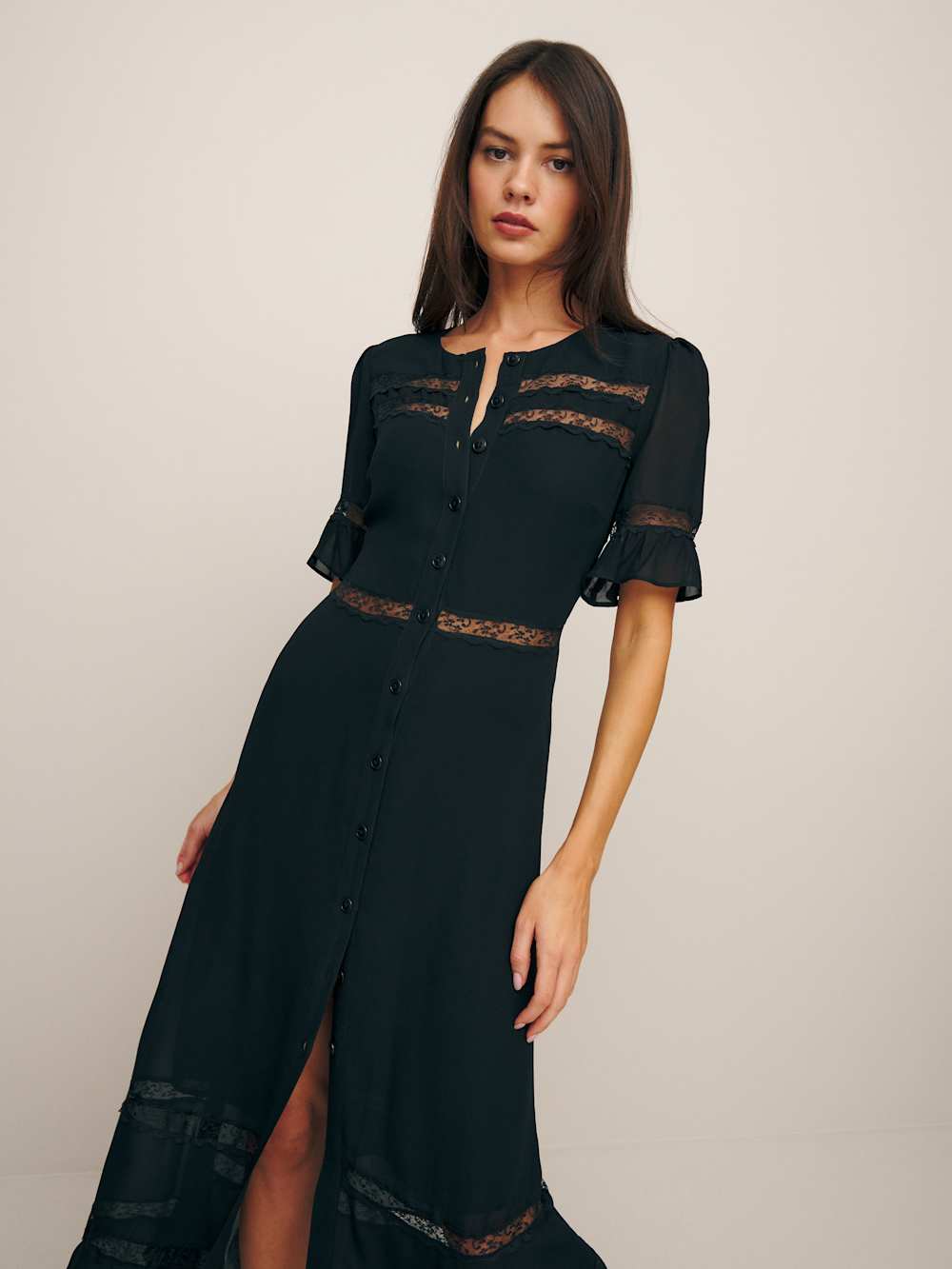 Reformation Woodson Dress - Black