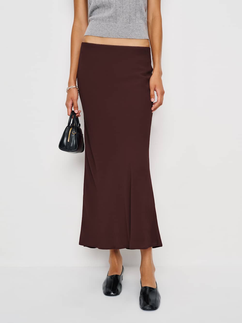 Reformation Layla Skirt - Mahogany