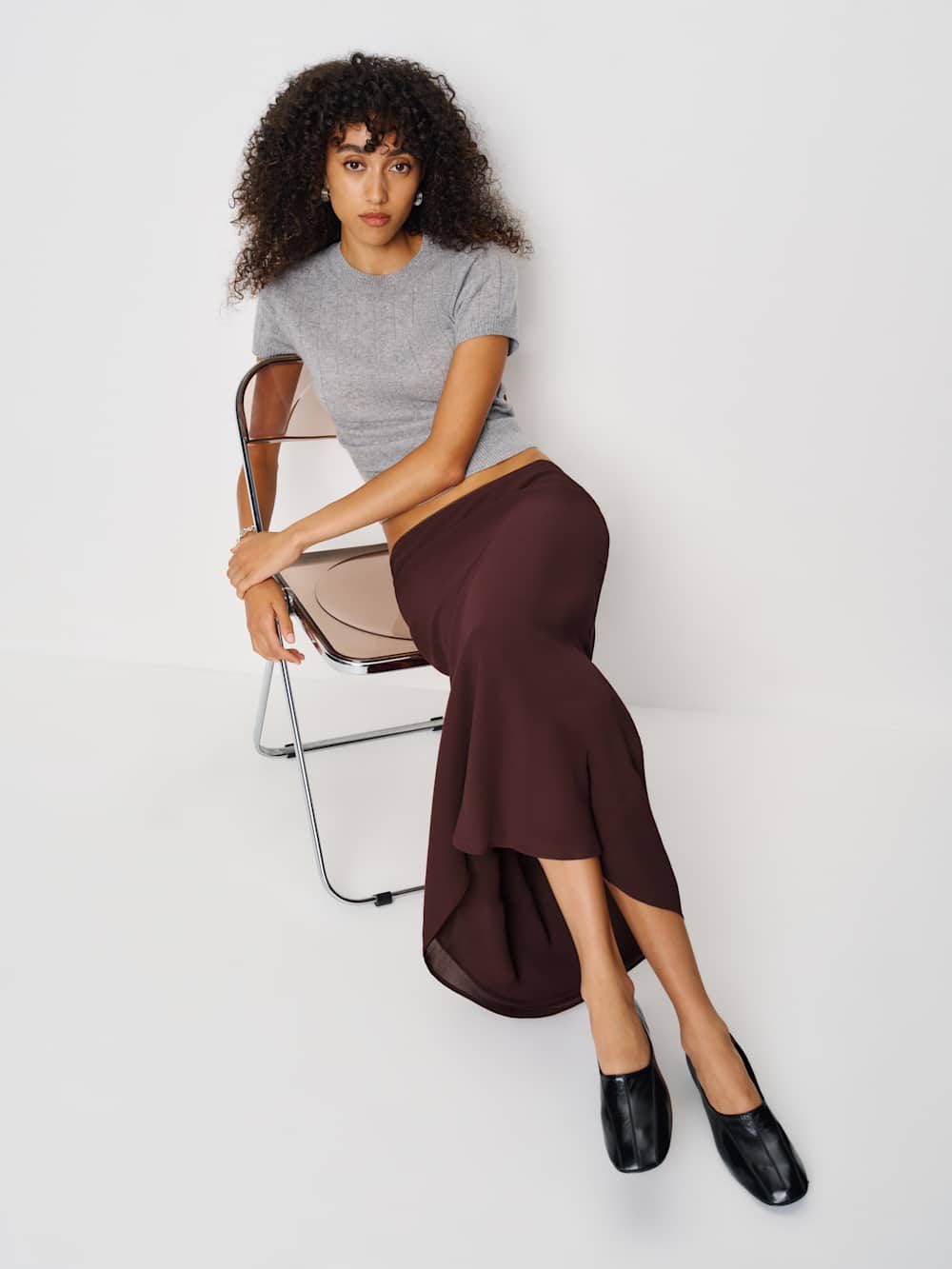 Reformation Layla Skirt - Mahogany