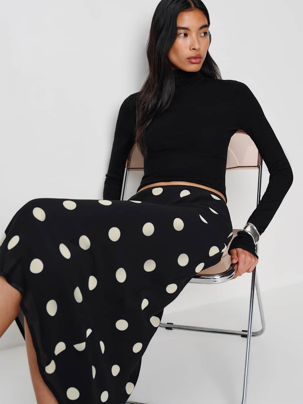 Reformation Layla Skirt - Moon Dot