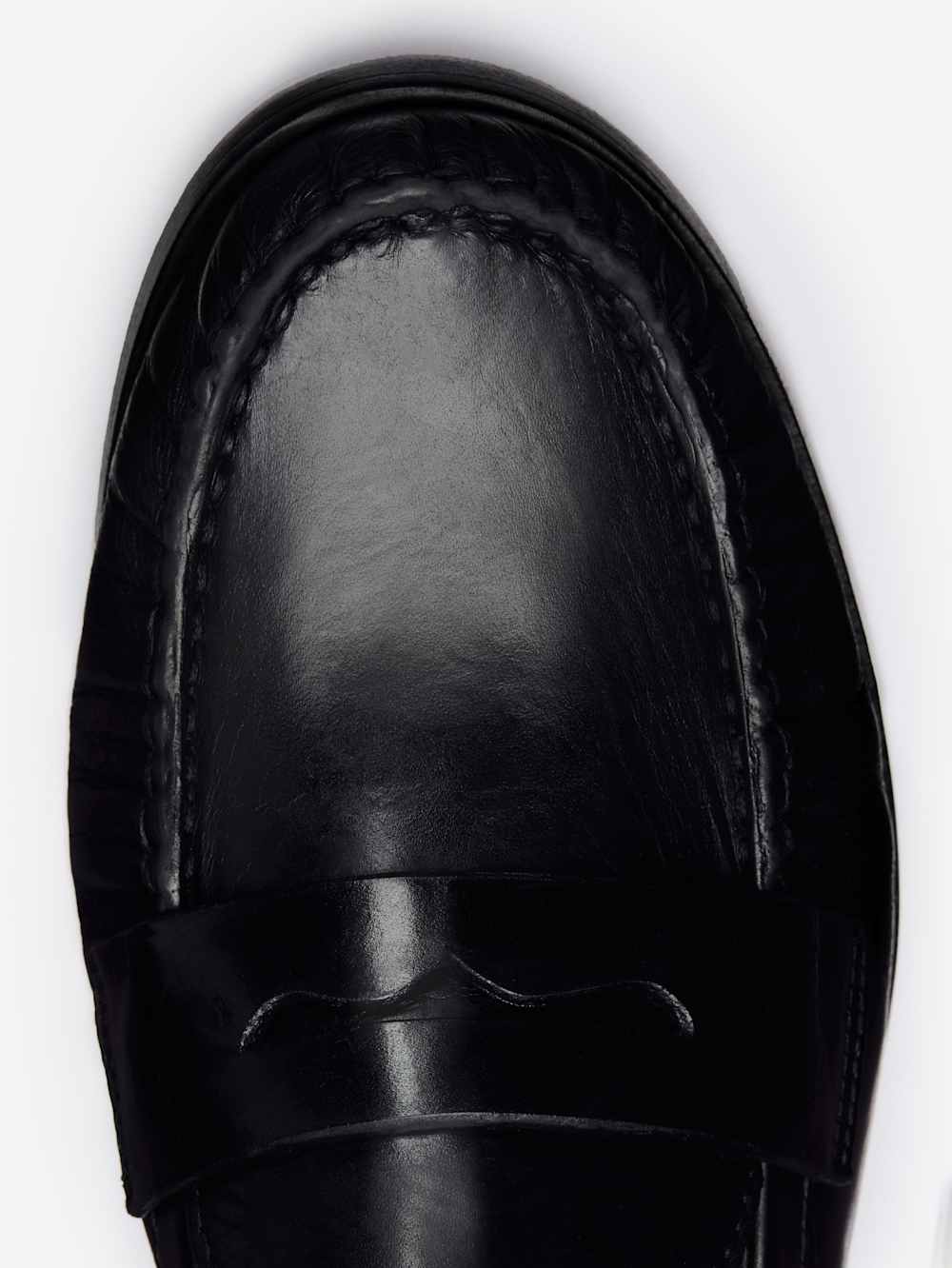 Reformation Ani Ruched Loafer - Black Leather