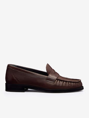 Reformation Ani Ruched Loafer - Espresso Leather