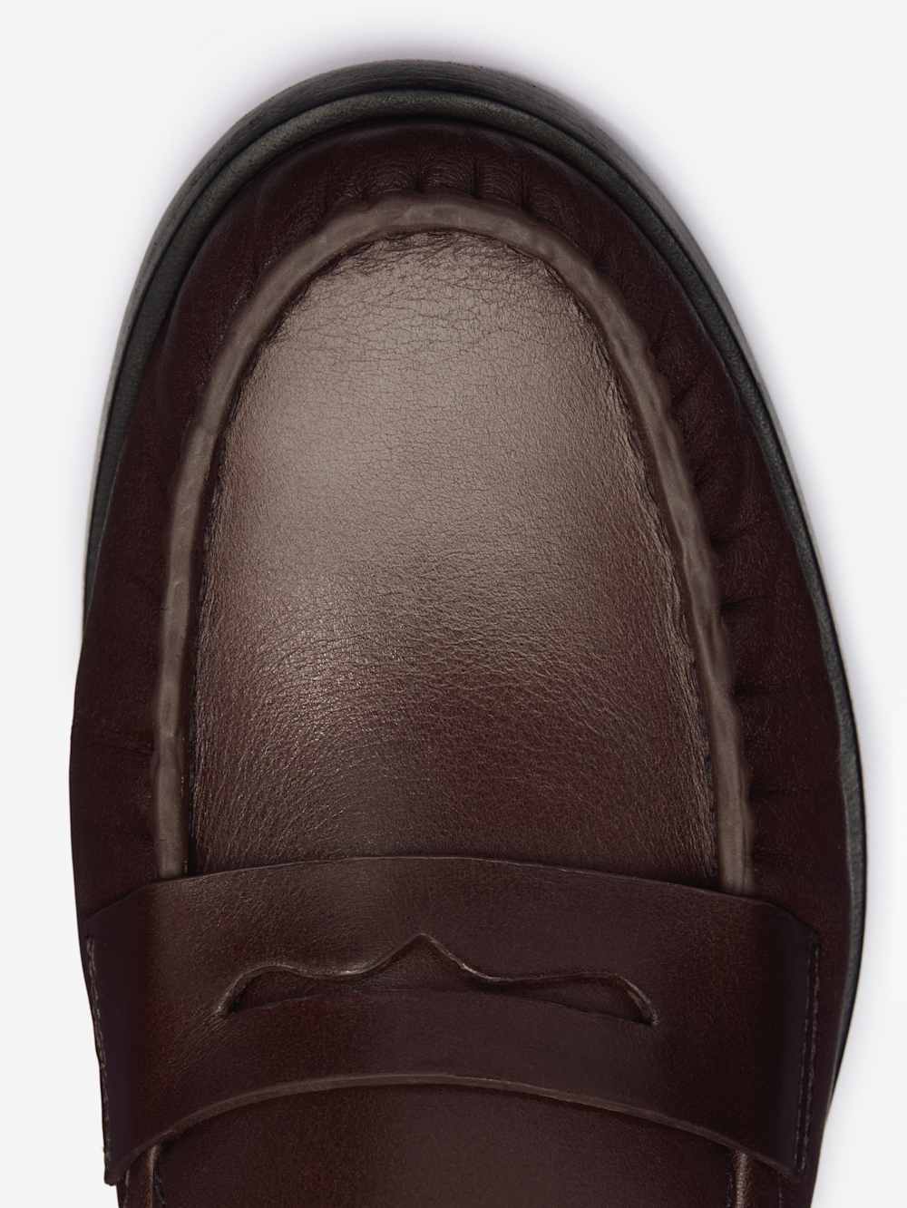 Reformation Ani Ruched Loafer - Espresso Leather