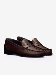 Reformation Ani Ruched Loafer - Espresso Leather