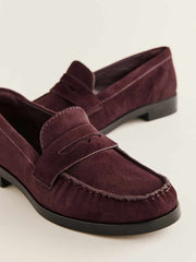 Reformation Ani Ruched Loafer - Ruby Suede