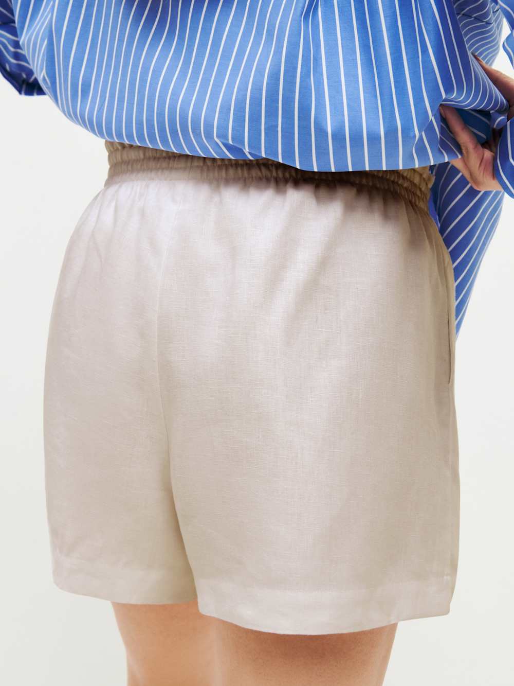 Reformation Mila Linen Short Es - Oatmeal