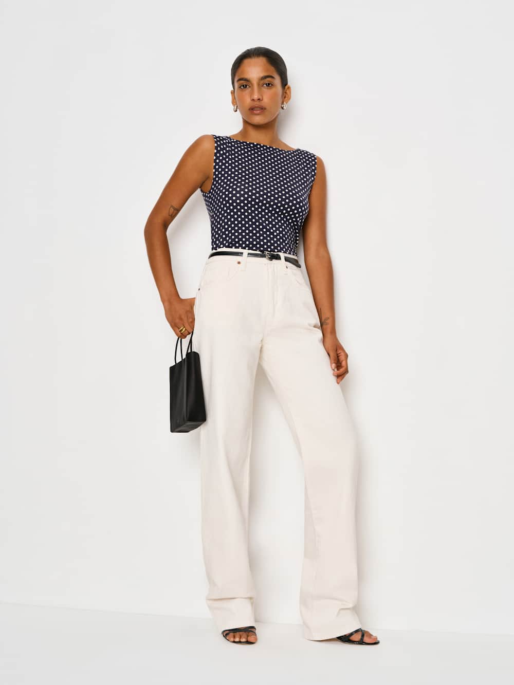 Reformation Dusk Knit Top - Dream Dot