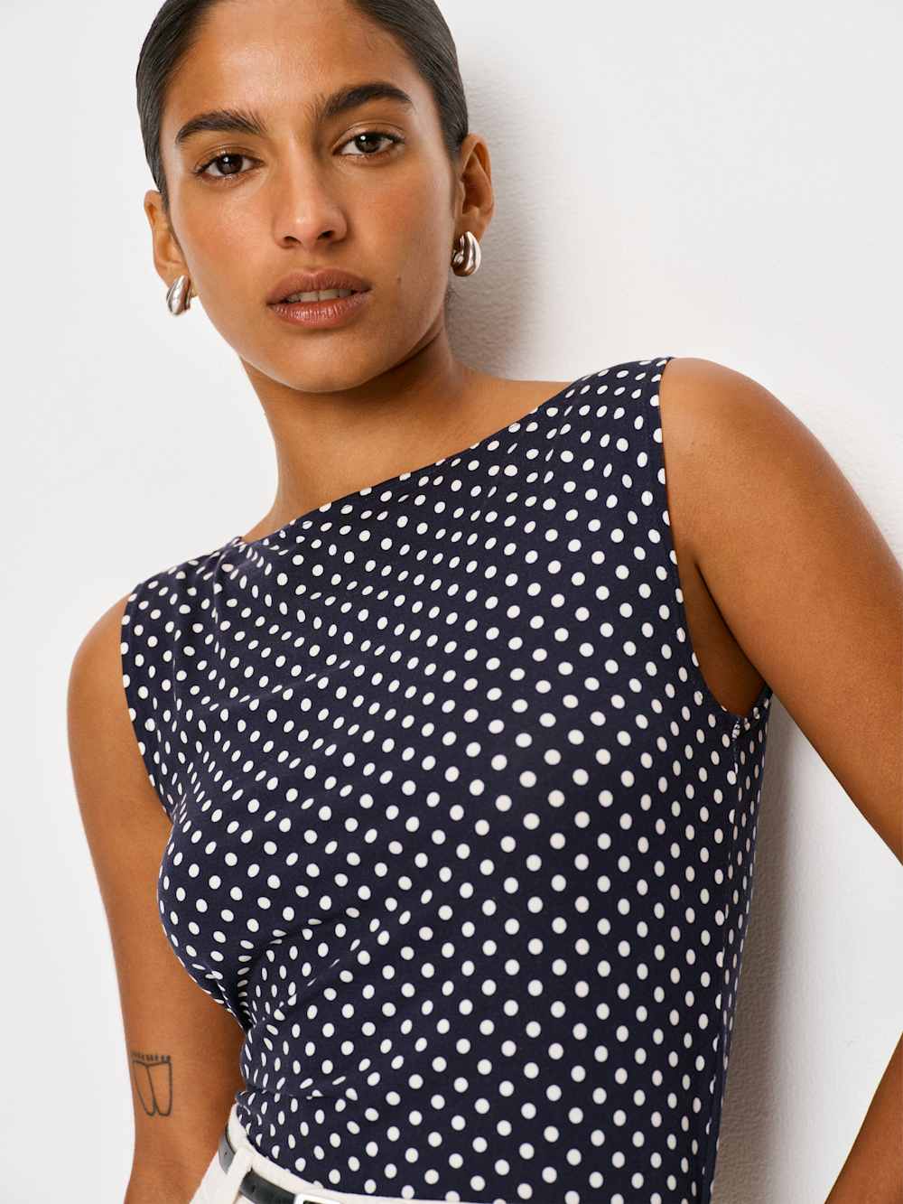 Reformation Dusk Knit Top - Dream Dot
