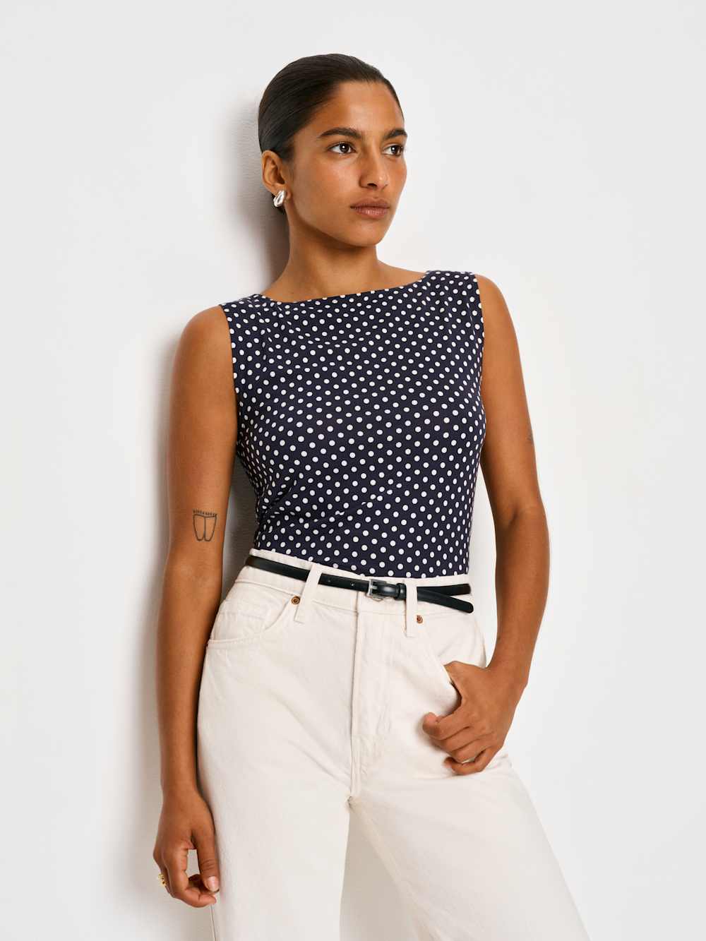 Reformation Dusk Knit Top - Dream Dot