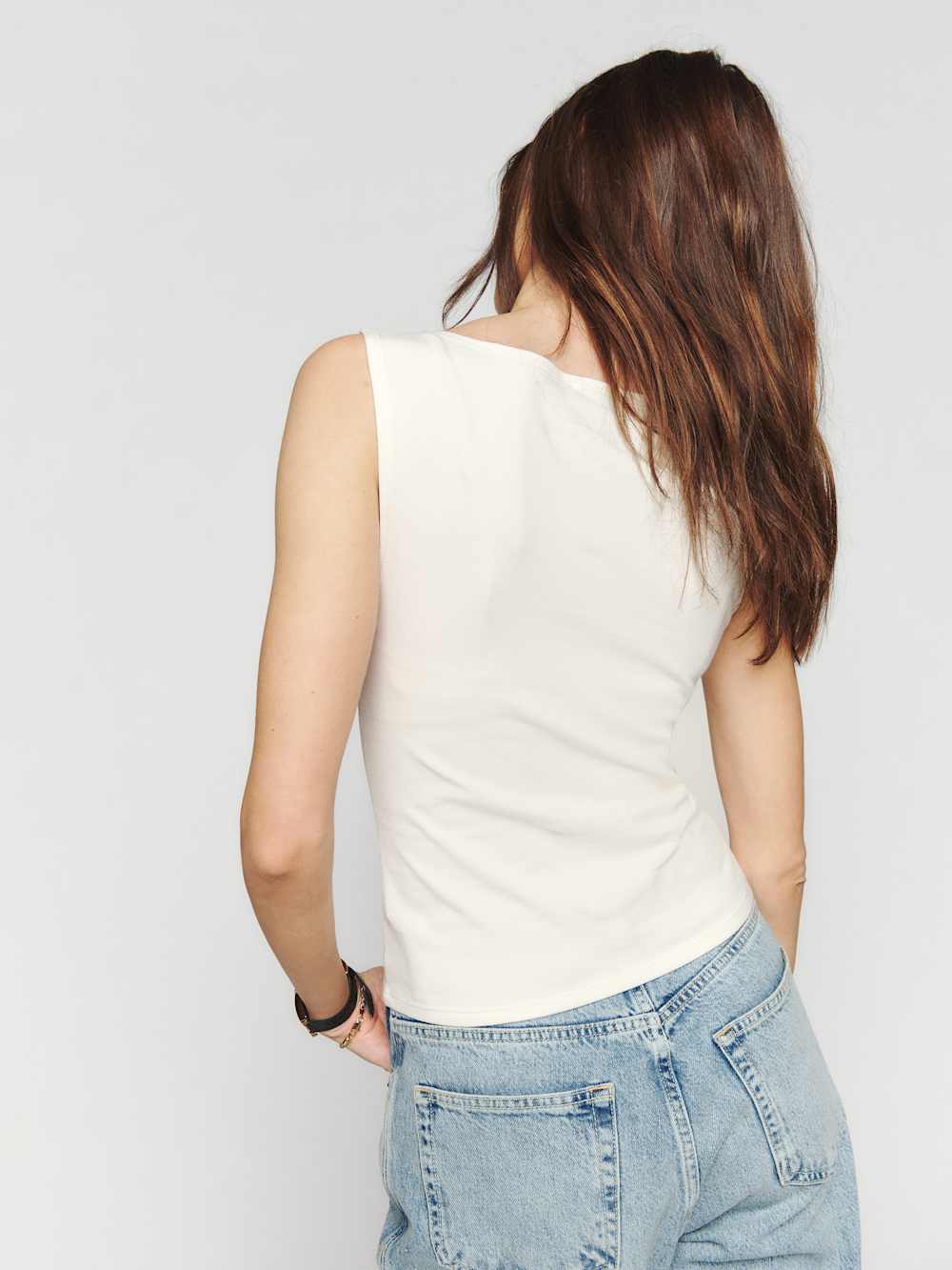 Reformation Dusk Knit Top - Fior Di Latte