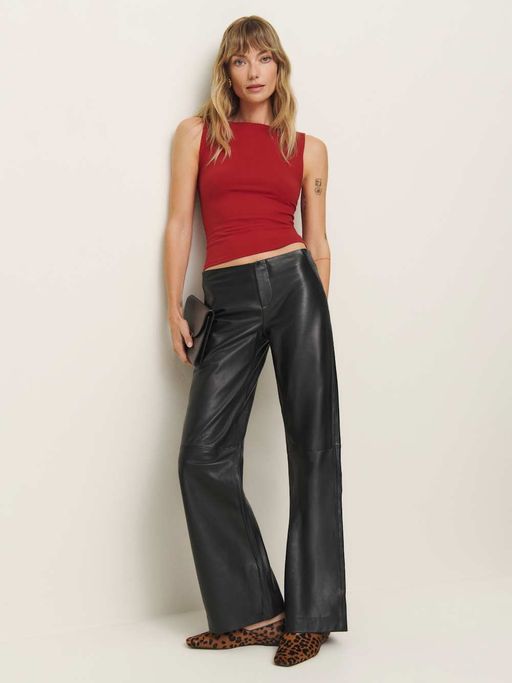 Reformation Dusk Knit Top - Lipstick