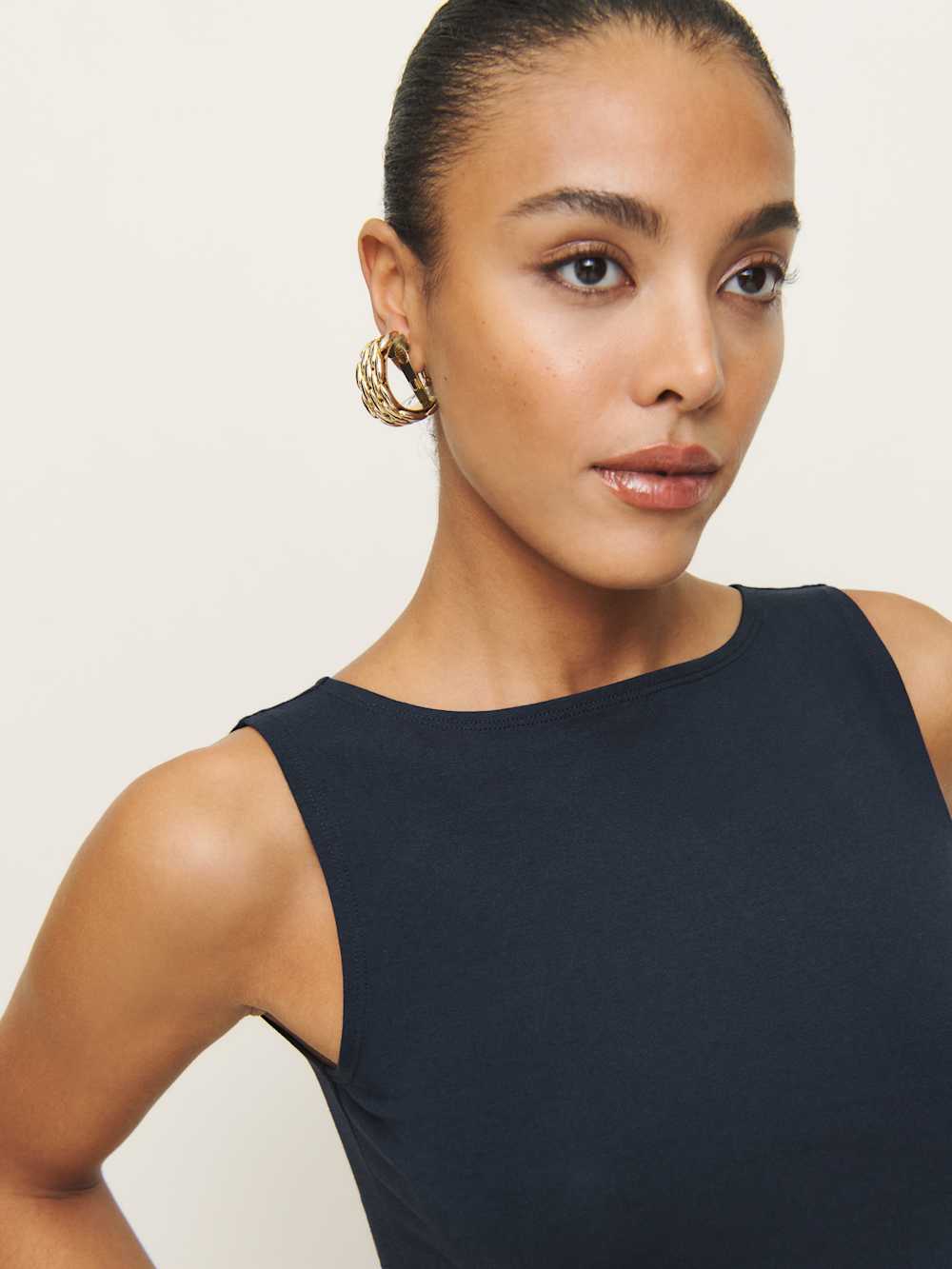 Reformation Dusk Knit Top - Midnight
