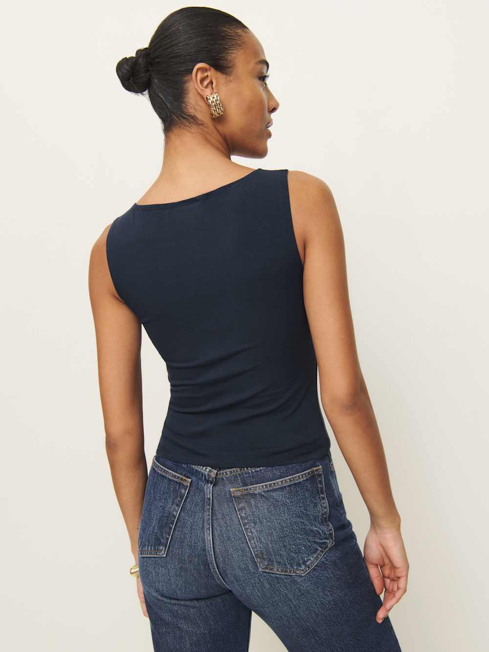 Reformation Dusk Knit Top - Midnight