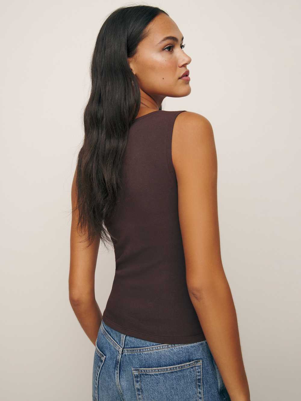 Reformation Dusk Knit Top - Mole