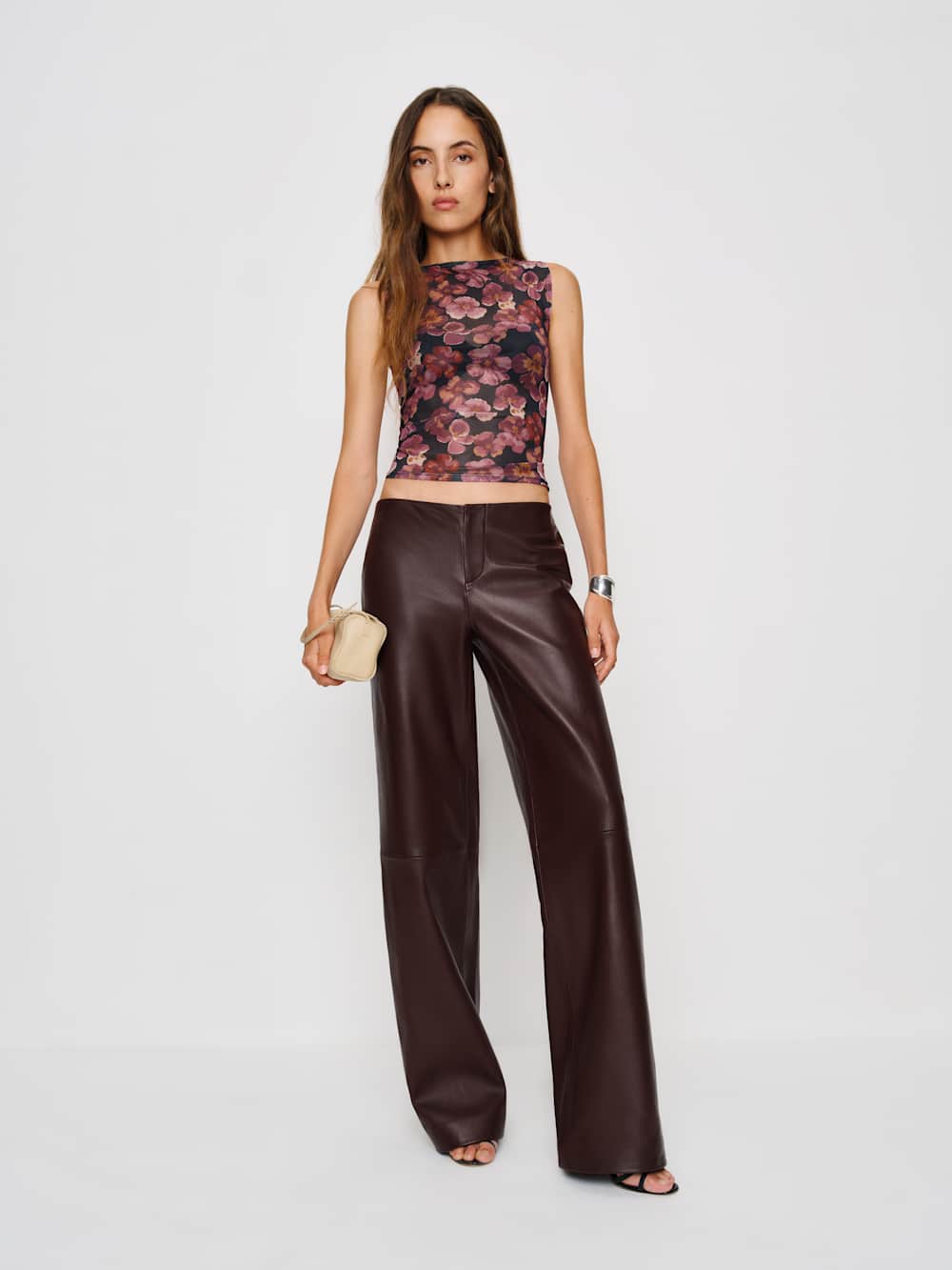 Reformation Dusk Knit Top - Pansy