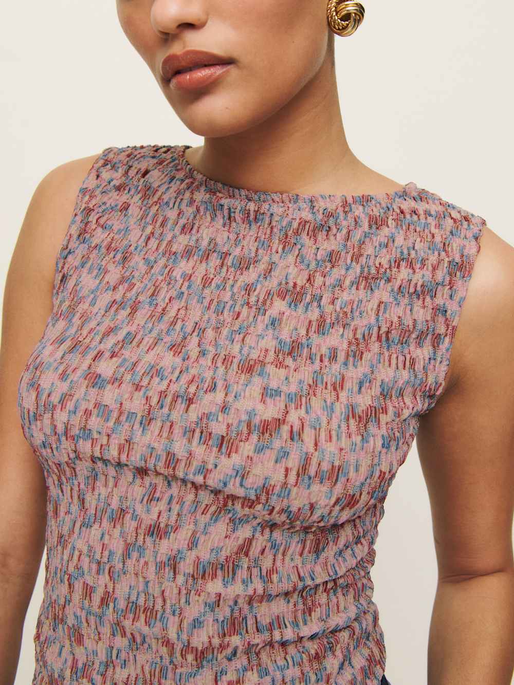 Reformation Dusk Knit Top - Cotton Candy