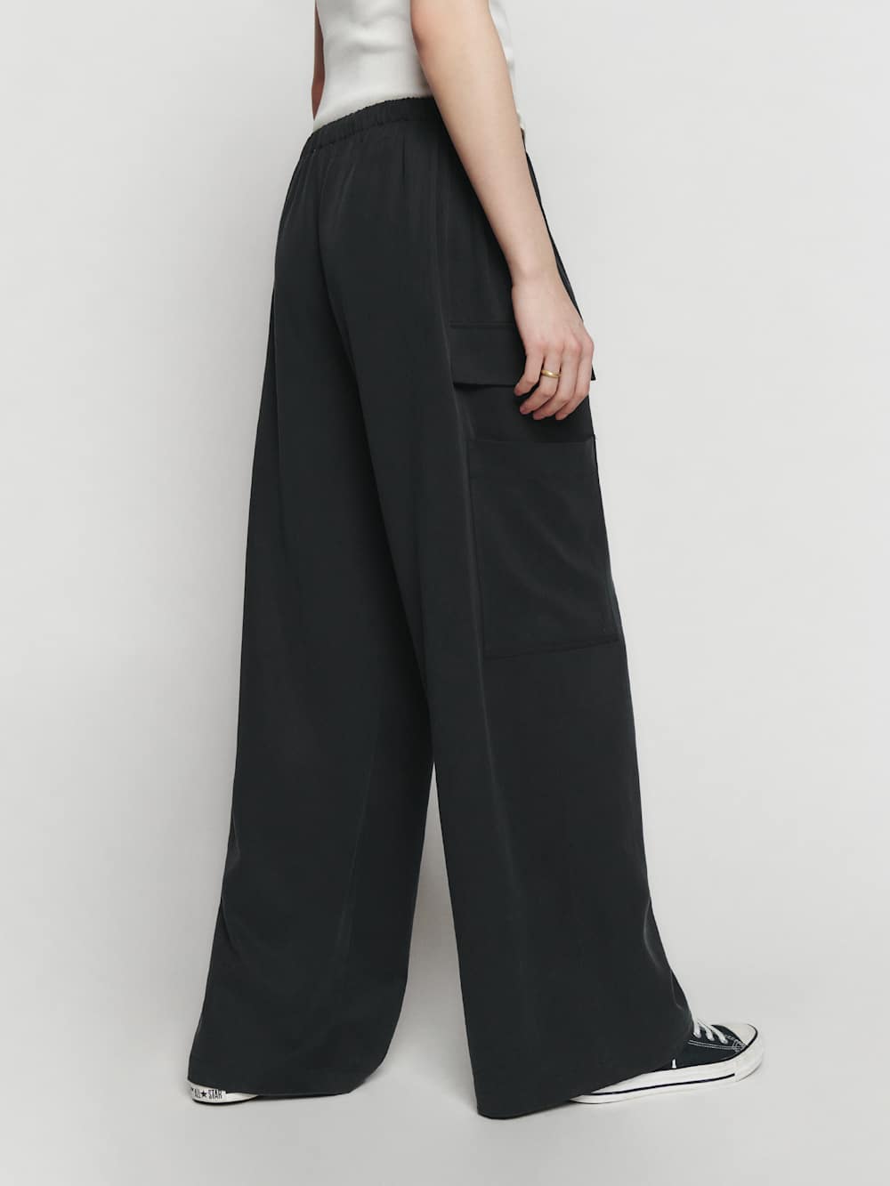 Reformation Ethan Twill Pant - Black