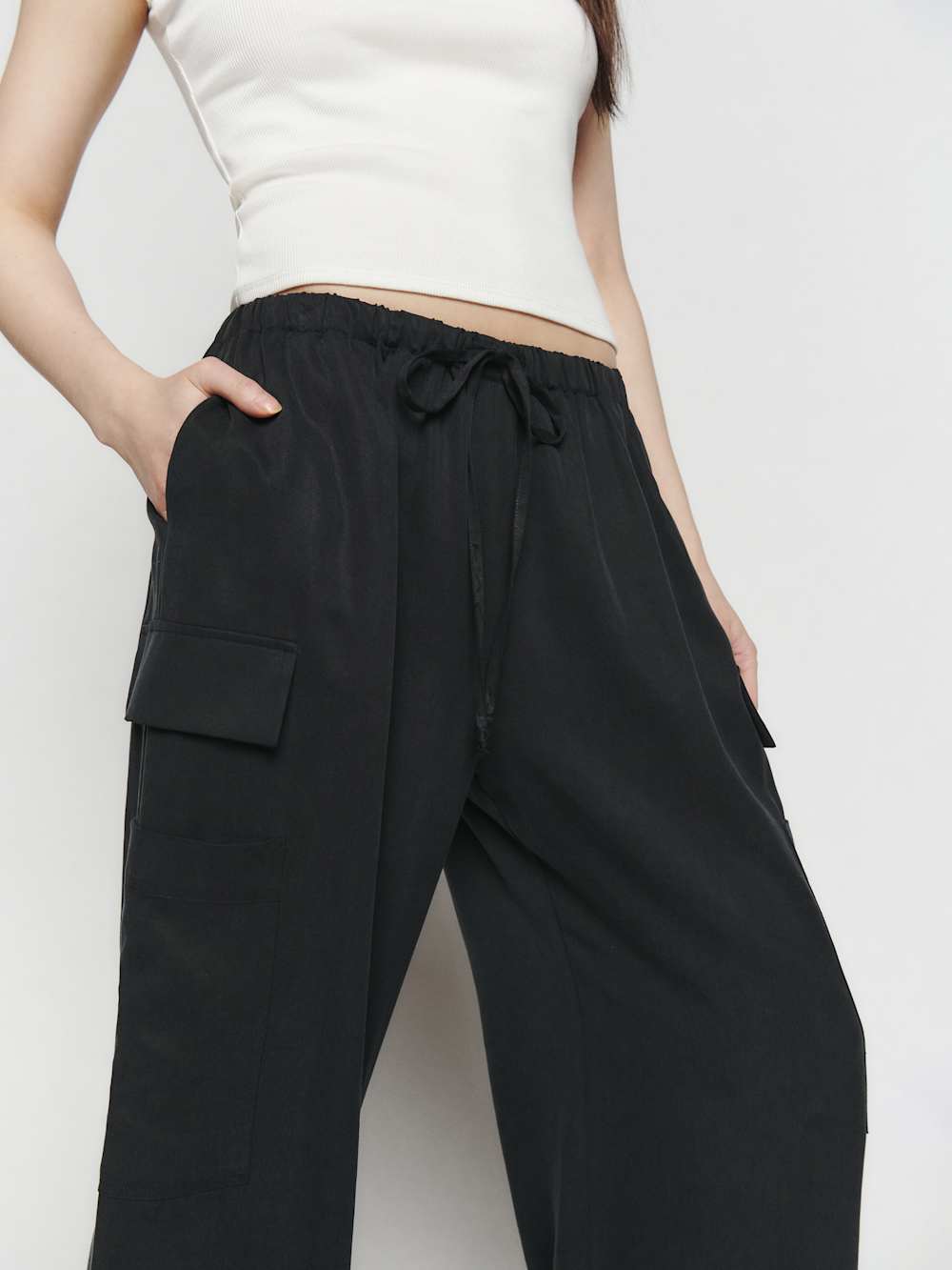 Reformation Ethan Twill Pant - Black