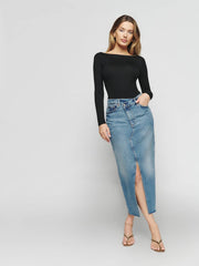 Reformation Wiley Knit Top - Black