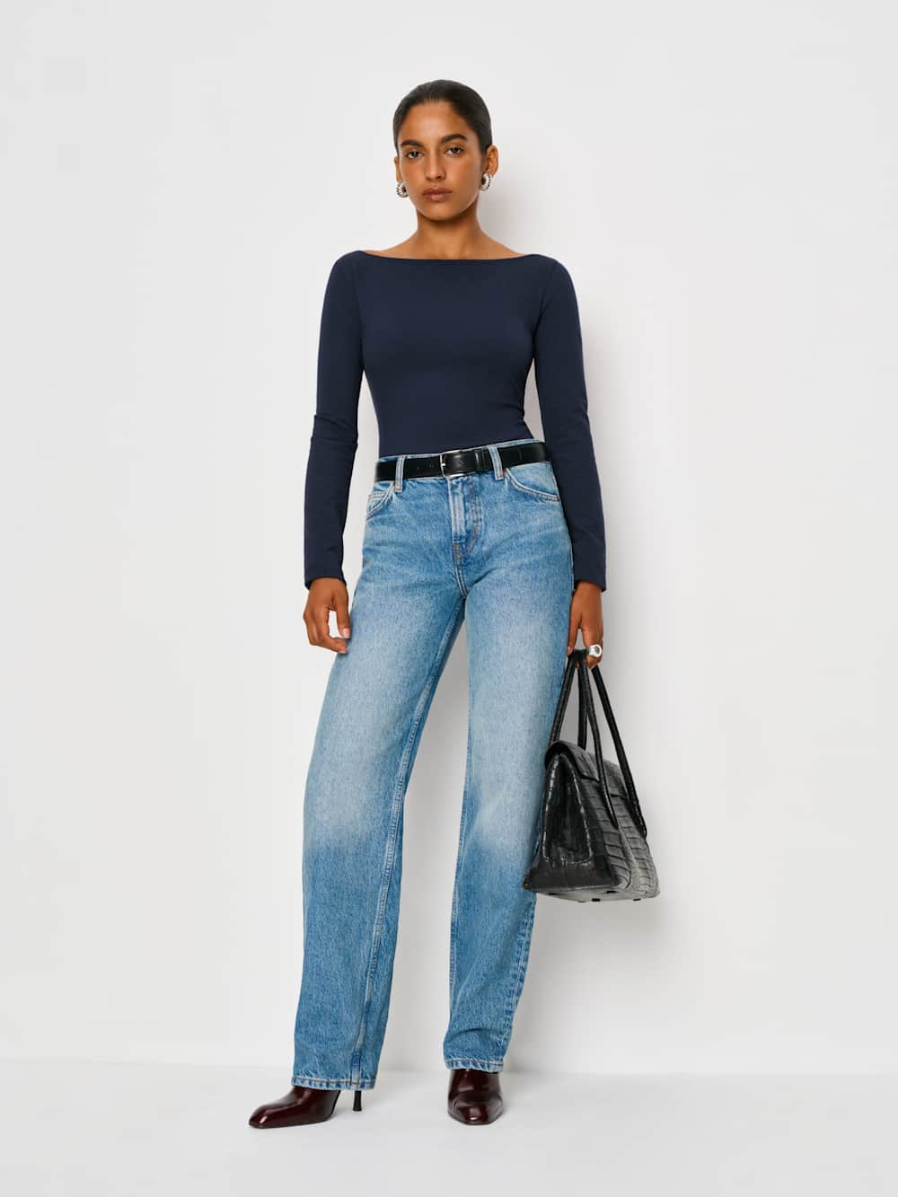Reformation Wiley Knit Top - Midnight