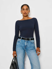Reformation Wiley Knit Top - Midnight