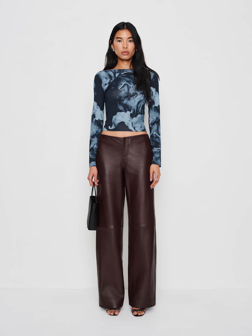 Reformation Wiley Knit Top - Midnight Rose