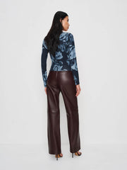 Reformation Wiley Knit Top - Midnight Rose