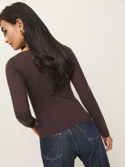 Reformation Wiley Knit Top - Mole