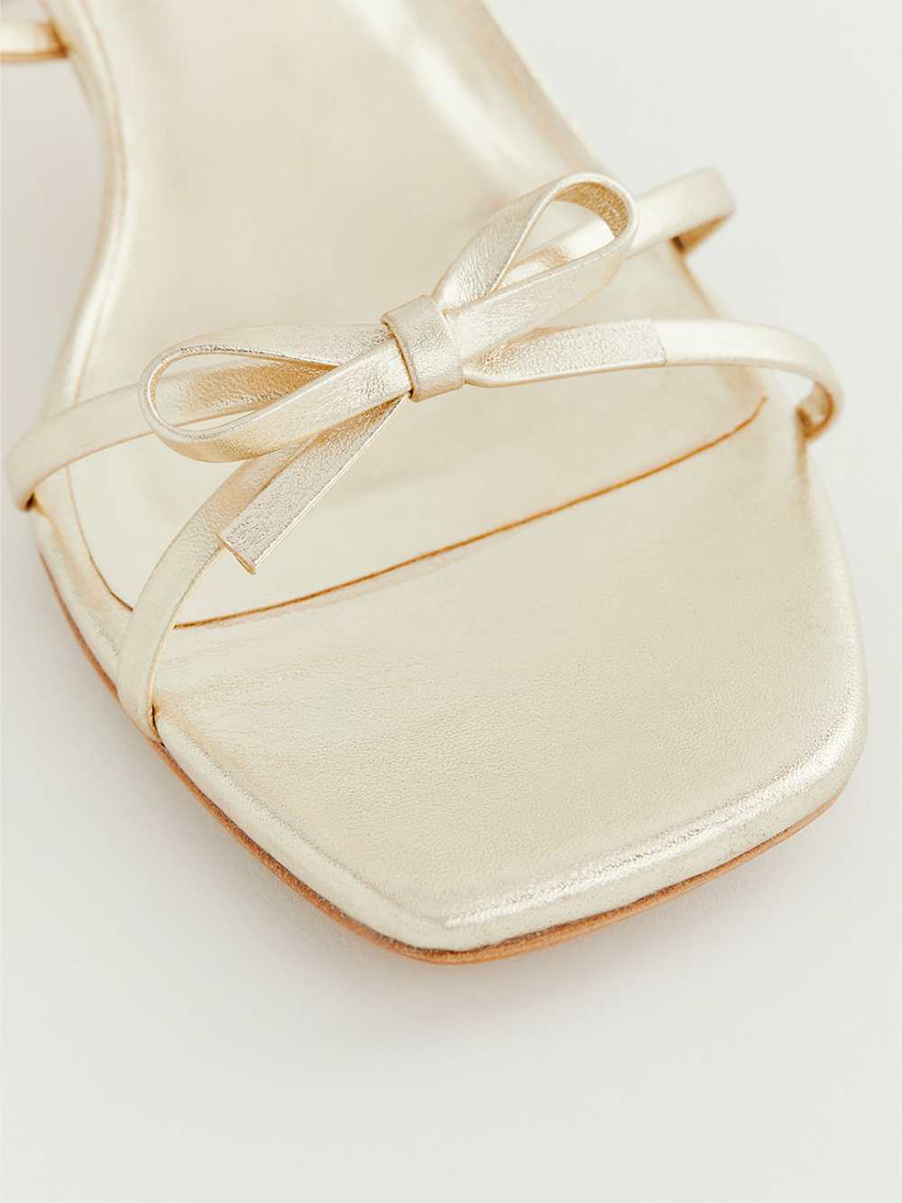 Reformation Elodie Block Heeled Sandal - Gold