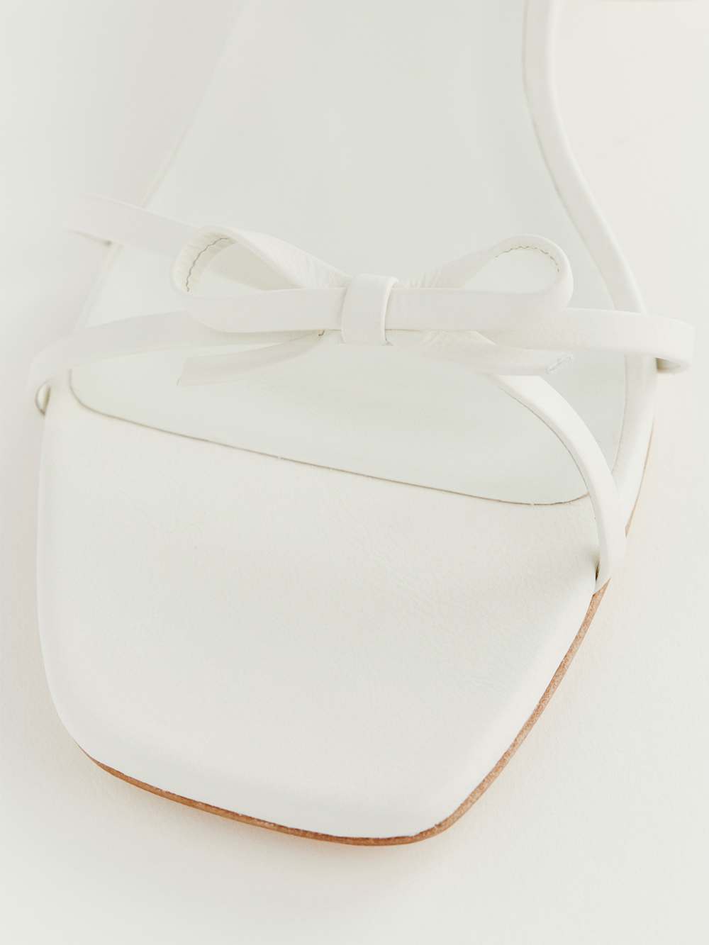 Reformation Elodie Block Heeled Sandal - White