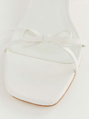Reformation Elodie Block Heeled Sandal - White
