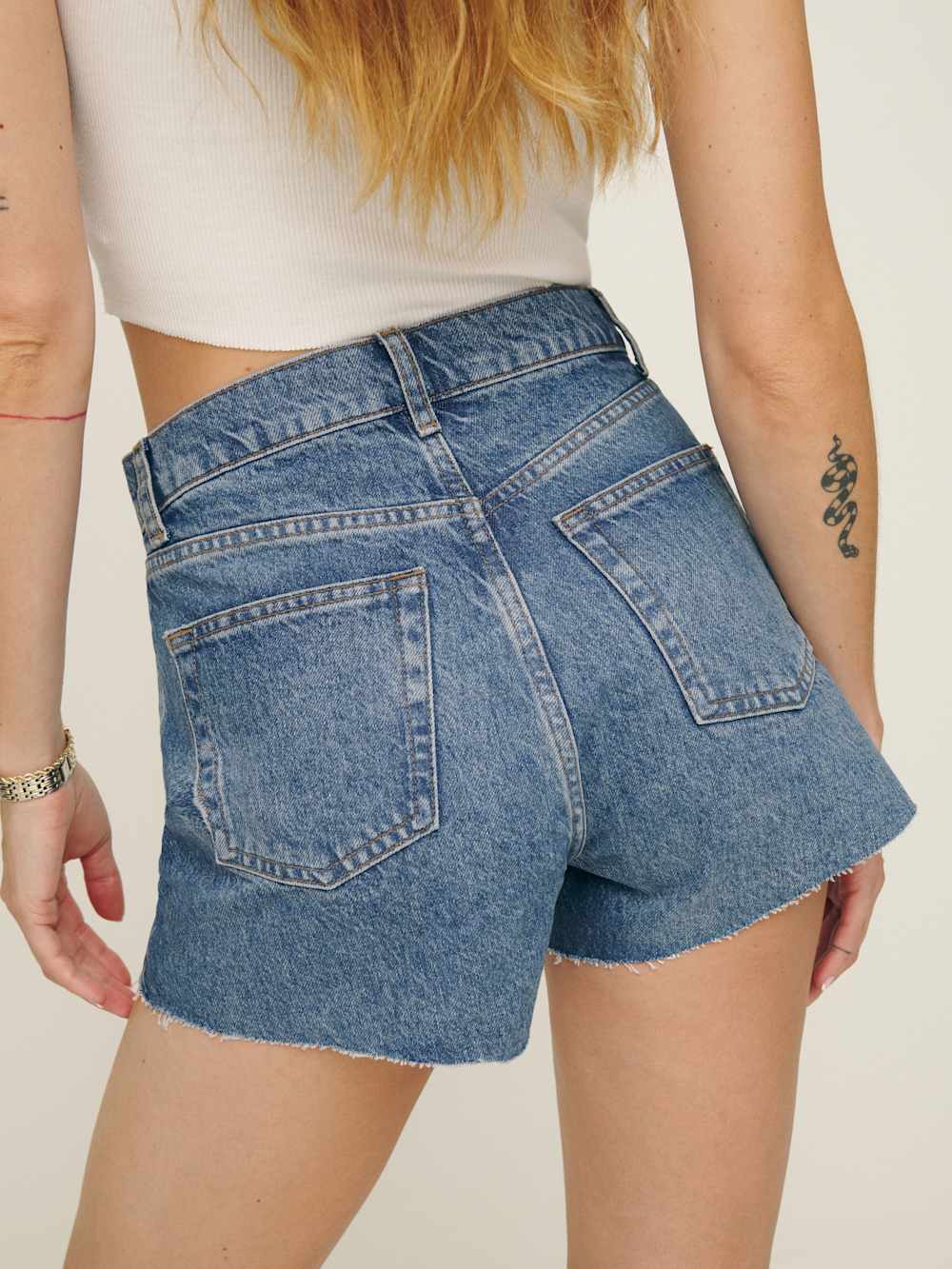 Reformation Charlene High Rise Jean Shorts - Colorado