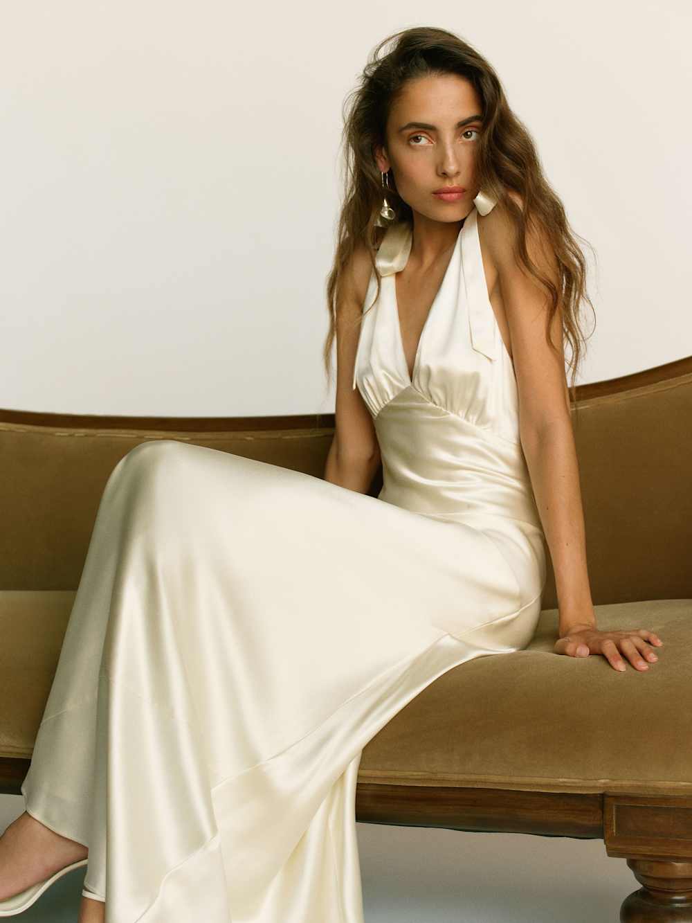 Reformation Pernille Silk Dress - Ivory Bridal Silk